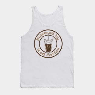 Powered by iced coffee Tank Top